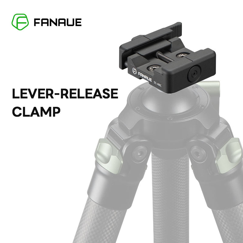 Load image into Gallery viewer, FANAUE SC-ARC Bipod Clamp Quick Release Lever-Release Arca Swiss RRS Mount Dovetail to Picatinny Adapter for monopods & bipods Hunting Tripod