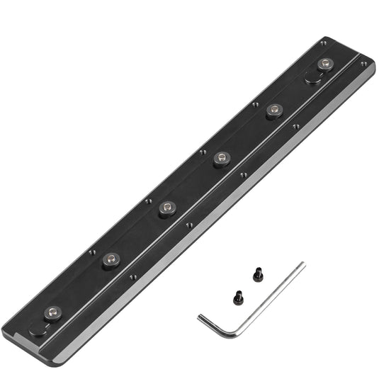 FANAUE Keymod Rail Tripod Plate Adapter Mount BKMOD-240 with Safety Stop Screws,for Tripod Ball Head Ballhead,Compatible Arca Swiss RRS Dovetail