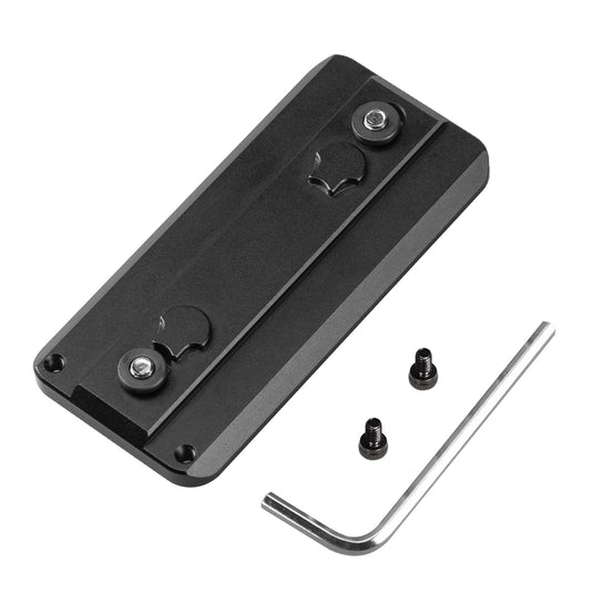 FANAUE Keymod Rail Tripod Plate Adapter Mount with Safety Stop Screws,for Tripod Ball Head Ballhead,Compatible Arca Swiss RRS Dovetail