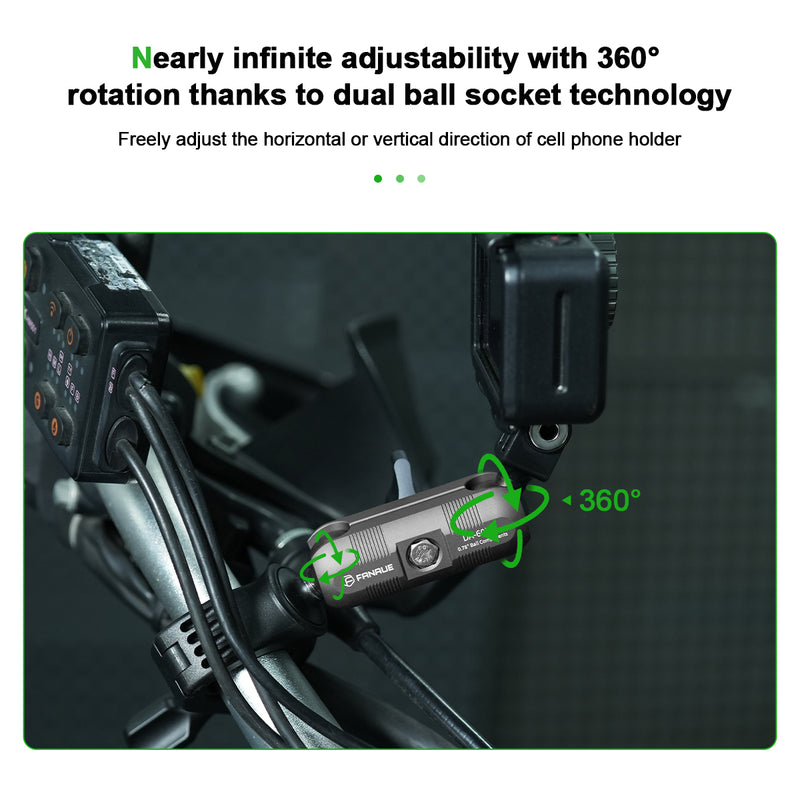 Load image into Gallery viewer, FANAUE Aluminum 20mm Ball Head Double Socket Arm Only Supports Installation of 20mm Ball Head Adapter