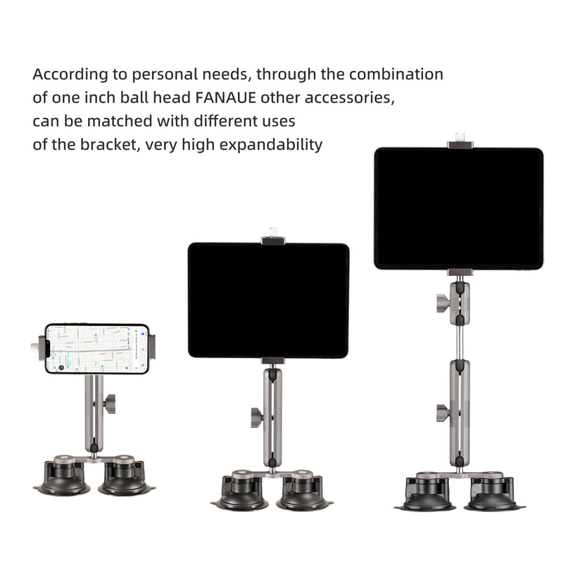 Load image into Gallery viewer, FANAUE Twist Lock Suction Cup Base Compatible Windshield Car Tablet Mount 360 Degree Rotation For RAM MOUNTS
