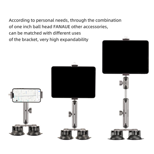 FANAUE Twist Lock Suction Cup Base Compatible Windshield Car Tablet Mount 360 Degree Rotation For RAM MOUNTS