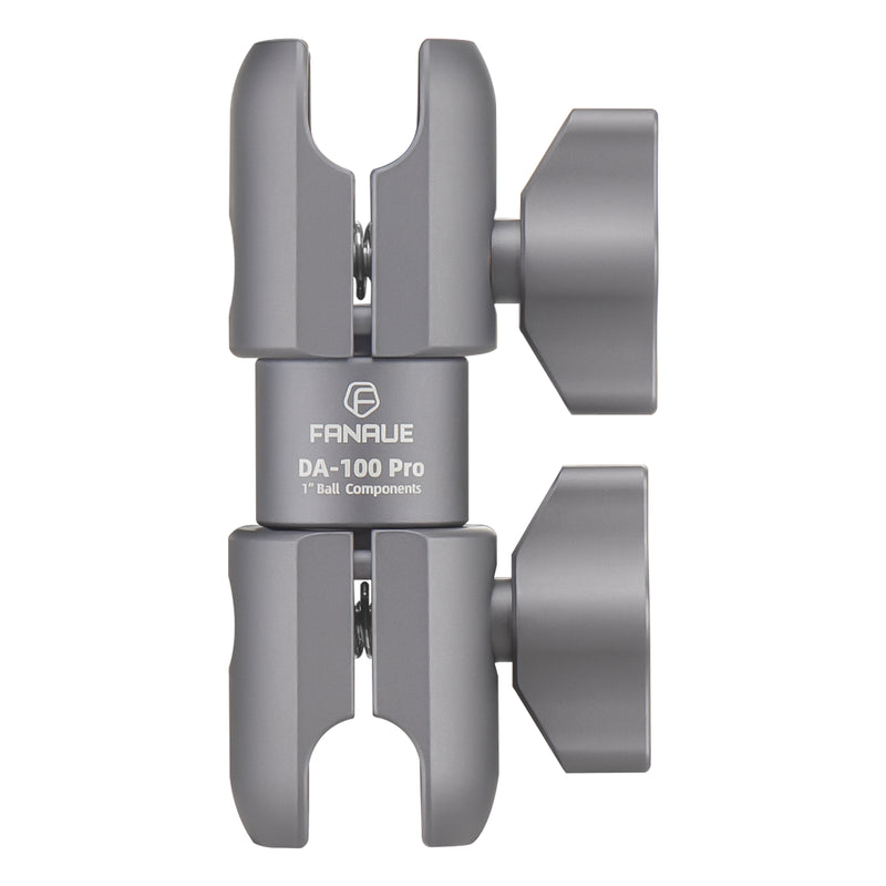 Load image into Gallery viewer, FANAUE DA-100PRO Composite Double Socket Swivel Arm with RAM Mounts B Size 1" Ball Components