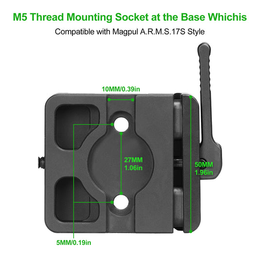 FANAUE SC-ARCⅡ ARCA-Swiss Bipod Adapter, ARCA-Swiss Quick Release, Arca Tripod Mount for Fanaue Tripod Heads