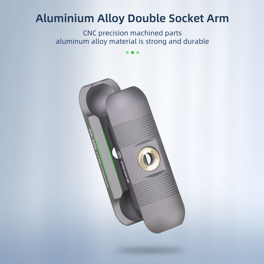 FANAUE Double Socket Arm Only Supports 17mm Ball Head Compatible Garmin GPS With 1/4 Ball Head Components