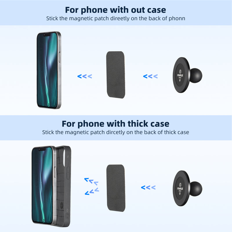 Load image into Gallery viewer, FANAUE SC-03T9 Magnetic Car Mount Compatible with RAM Mount B Size Ball Head, Magnetic car phone holder can be mounted on car dashboard