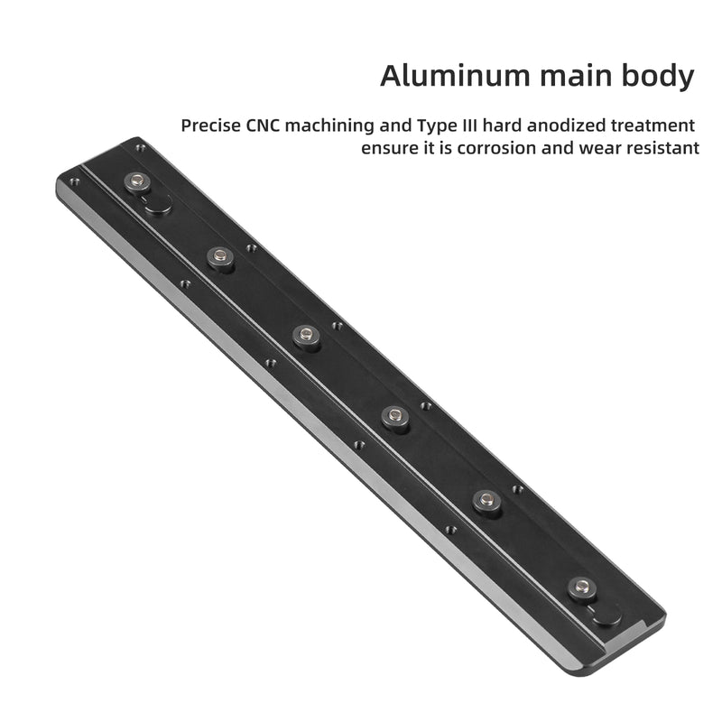 Load image into Gallery viewer, FANAUE Keymod Rail Tripod Plate Adapter Mount BKMOD-240 with Safety Stop Screws,for Tripod Ball Head Ballhead,Compatible Arca Swiss RRS Dovetail