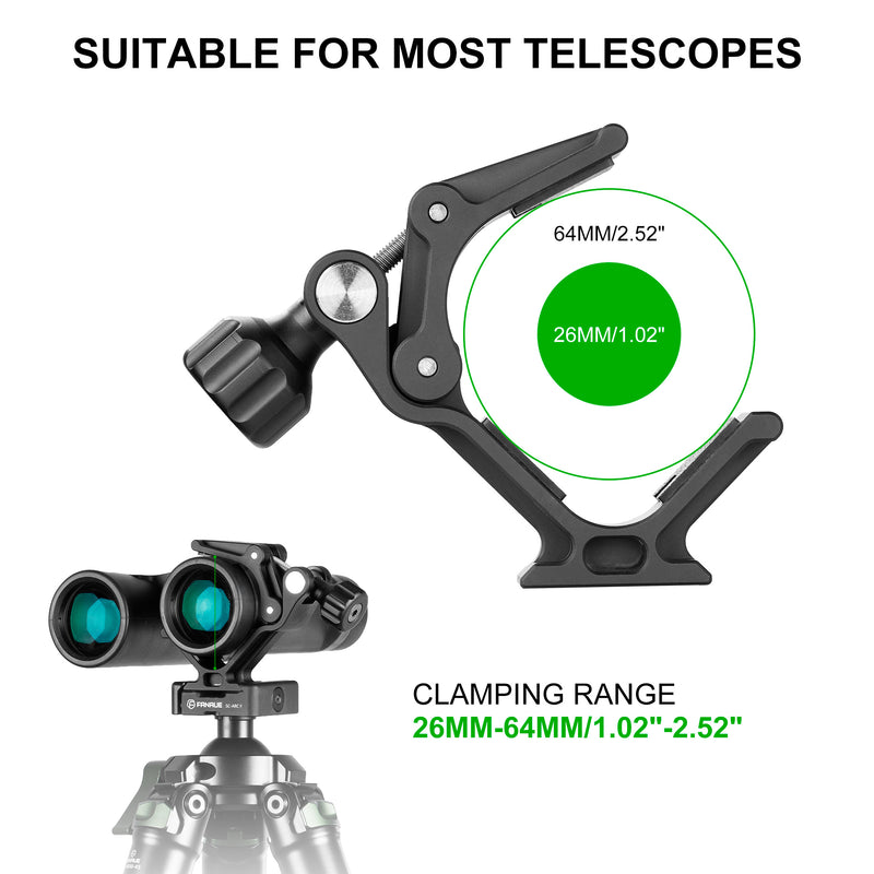 Load image into Gallery viewer, FANAUE Binocular Tripod Mount Adapter,1/4" 3/8" Screw and ARCA Quick Release Binocular Tripod Mount,Compatiable with Vortex Zeiss Nikon Swarovski Leica Leupold Bushnell binculars