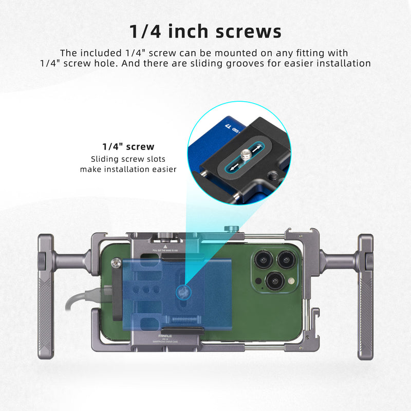 Load image into Gallery viewer, FANAUE SSD Mount Bracket SSD Holder for Samsung T5/T7 SSD, SanDisk SSD, SanDisk SSD T5/T7/T2, Compatible with SmallRig Cage for BMPCC 6K Pro - 3272