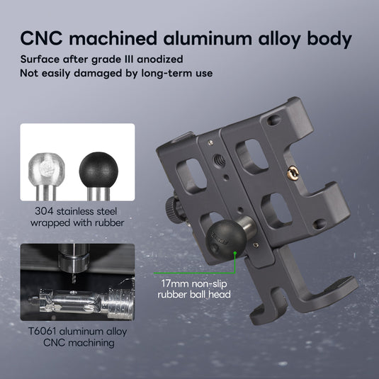 FANAUE CPC-0917 Phone Holder with 17mm Ball Suitable for 5.5-7‘’Smartphones