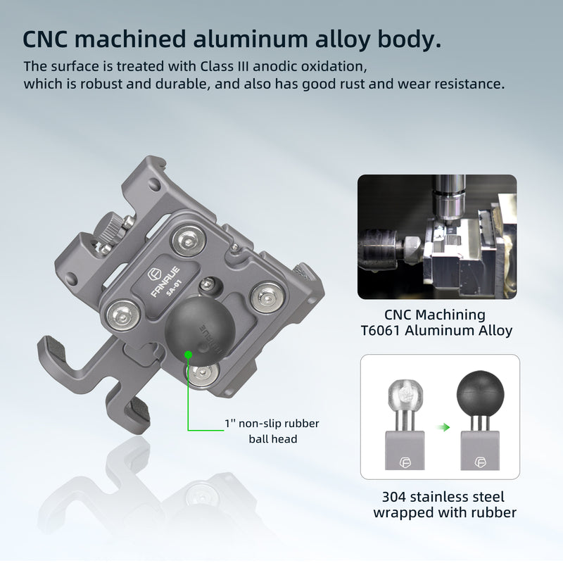 Load image into Gallery viewer, FANAUE CPC-09 Phone Mount with 1" Ball Suitable for 5.5-7‘’Smartphones