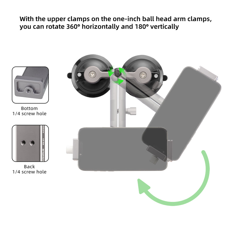 Load image into Gallery viewer, FANAUE Twist Lock Suction Cup Base Compatible Windshield Car Tablet Mount 360 Degree Rotation For RAM MOUNTS