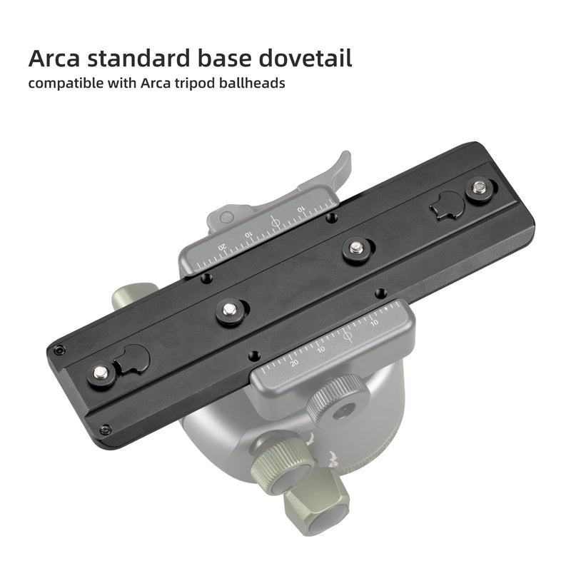 Load image into Gallery viewer, FANAUE Keymod Rail Tripod Plate Adapter Mount BKMOD-140 with Safety Stop Screws,for Tripod Ball Head Ballhead,Compatible Arca Swiss RRS Dovetail