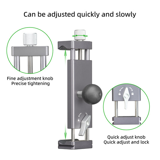 FANAUE Universal Holder for 3.7”-9” Tablets Compatible with Two B 1” Size Round Ball Bases for iPad
