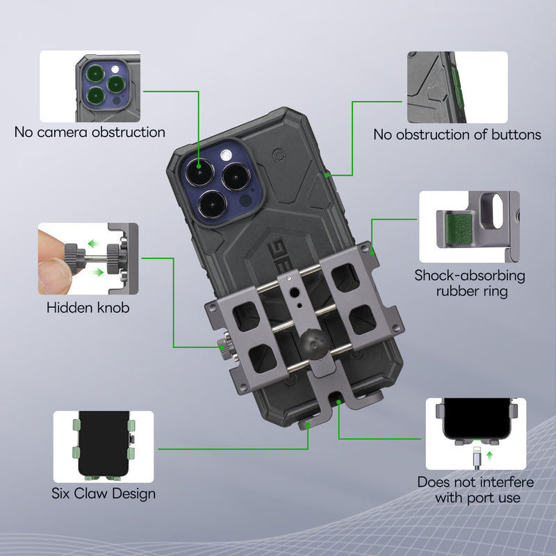 Load image into Gallery viewer, FANAUE CPC-0917 Phone Holder with 17mm Ball Suitable for 5.5-7‘’Smartphones