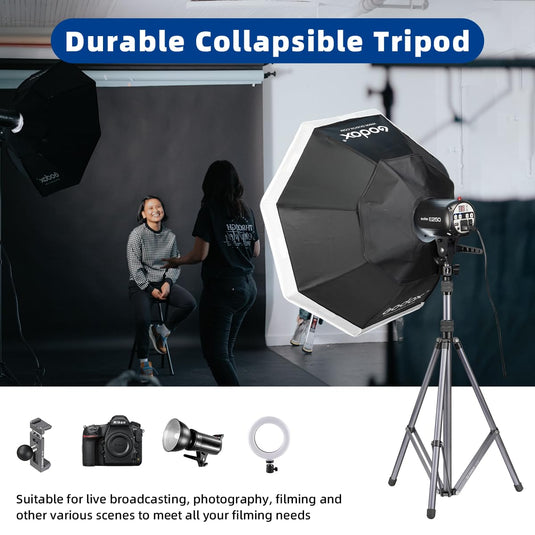 FANAUE LT-01 Light Stand Made of Aluminum Alloy Height Adjustable with Universal Screw Adapter