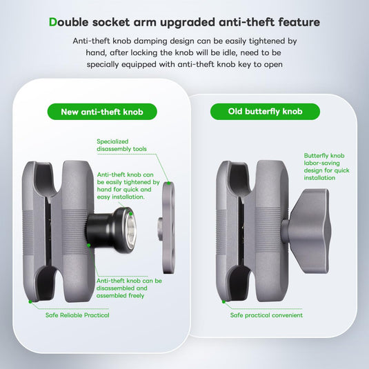 FANAUE Double Socket arm 60F with Anti-Theft Function