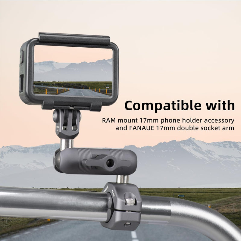 Load image into Gallery viewer, FANAUE B-17 Aluminum 17mm Ball Head Adapter with 1/4 inch Thread