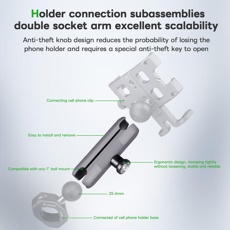 Load image into Gallery viewer, FANAUE Double Socket arm 90F with Anti-Theft Function