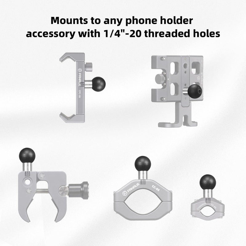 Load image into Gallery viewer, FANAUE B-17 Aluminum 17mm Ball Head Adapter with 1/4 inch Thread