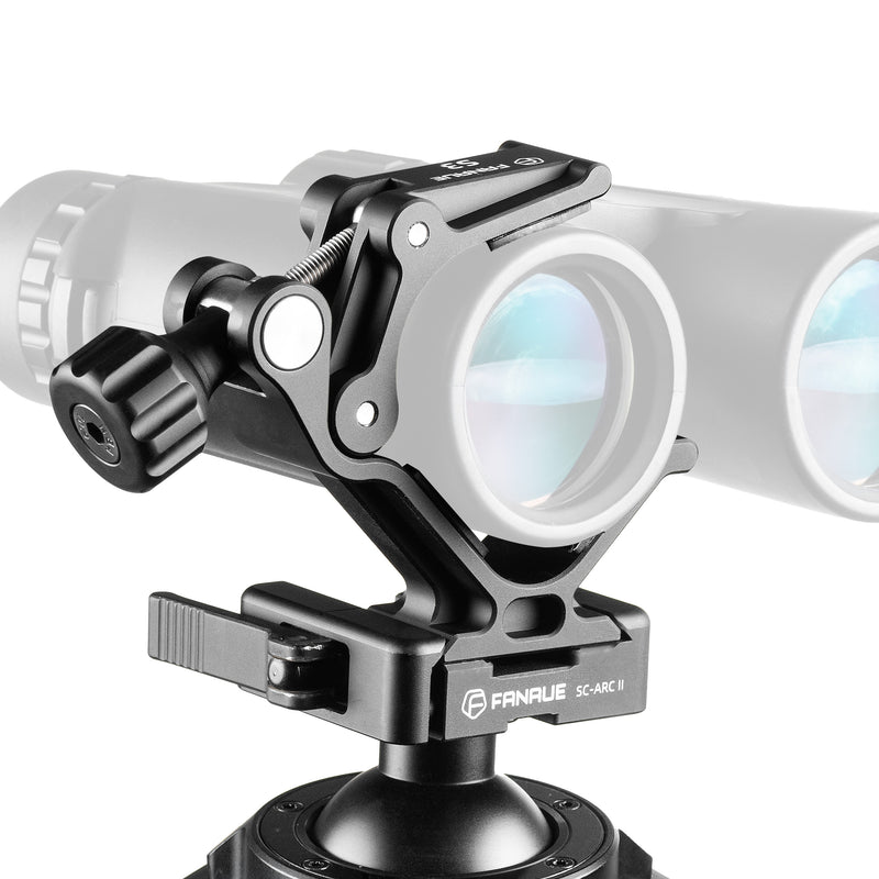 Load image into Gallery viewer, FANAUE Binocular Tripod Mount Adapter,1/4" 3/8" Screw and ARCA Quick Release Binocular Tripod Mount,Compatiable with Vortex Zeiss Nikon Swarovski Leica Leupold Bushnell binculars