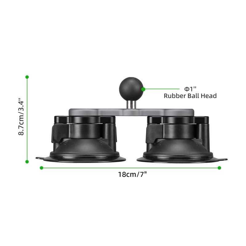 Load image into Gallery viewer, FANAUE Twist Lock Suction Cup Base Compatible Windshield Car Tablet Mount 360 Degree Rotation For RAM MOUNTS