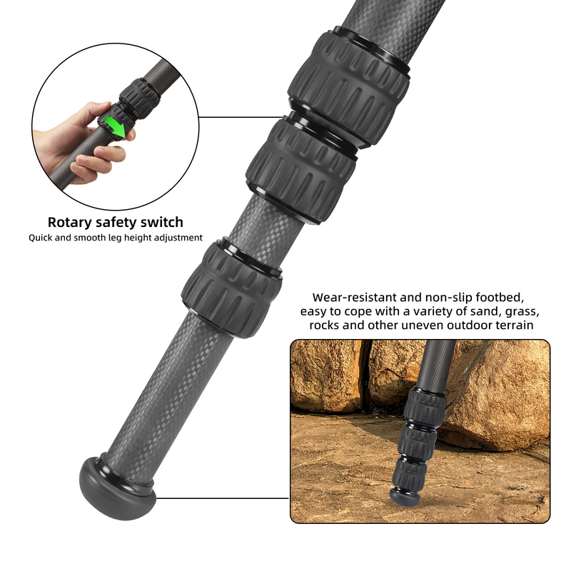 Load image into Gallery viewer, FANAUE Shooting Tripod (ST-30 ST-45 ST-65)with Durable Aluminum and Carbon Fiber Frames