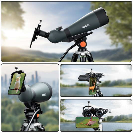 Magnetic Universal Spotting Scope Phone Adapter, Fits 2.16" Eyepiece Max(Only Available for iPhone)