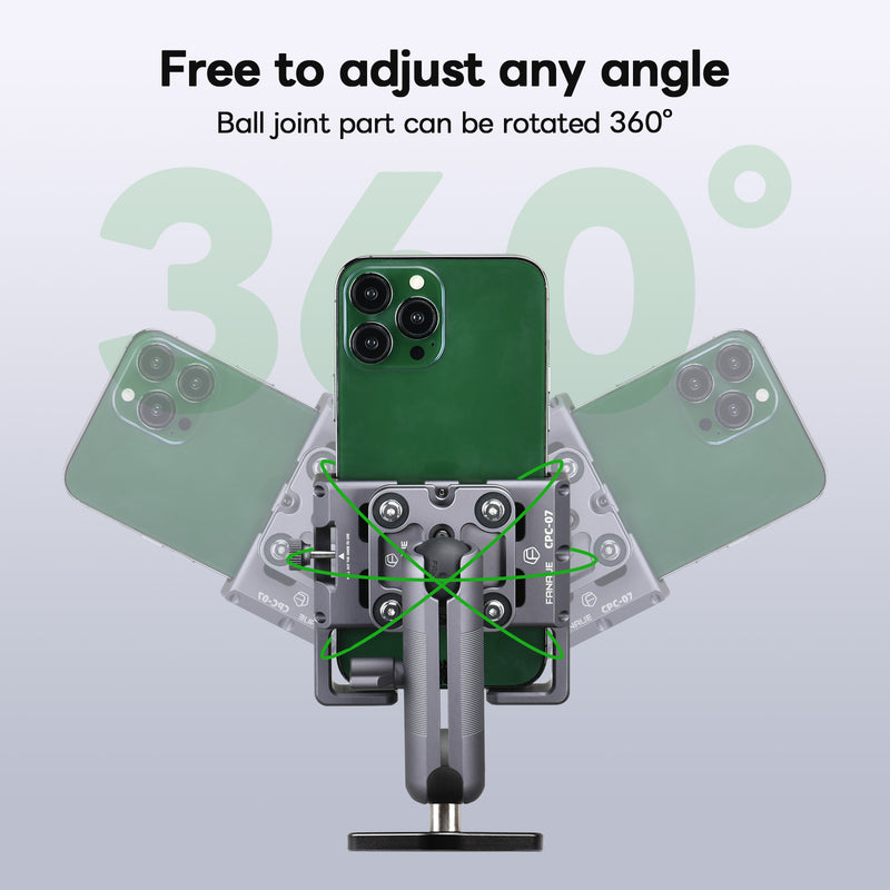 Load image into Gallery viewer, FANAUE Diamond Mount Base Compatible RAM Mount B Size 1" Ball Double Socket Arm, Center Distance Between Two Mounting Holes is 1.912'', Meets Industry Standard AMPS Hole Pattern,Made of Aluminum Alloy