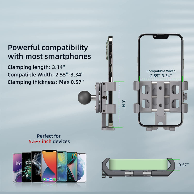 Load image into Gallery viewer, FANAUE Motorcycle Phone Mount Adapter with Shock Absorption Anti-Theft Function