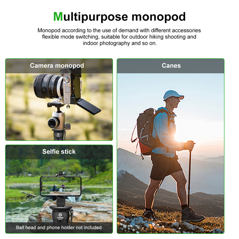 Load image into Gallery viewer, FANAUE MD-01 Monopod for Camera Carbon Fiber Portable Compact Lightweight Travel with Walking Stick Handle