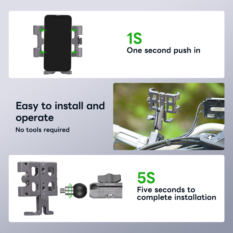 Load image into Gallery viewer, FANAUE CPC-0917 Phone Holder with 17mm Ball Suitable for 5.5-7‘’Smartphones