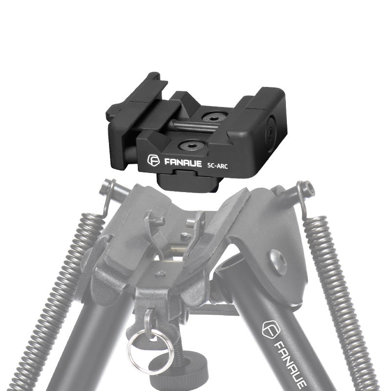 Load image into Gallery viewer, FANAUE SC-ARC Bipod Clamp Quick Release with Adapter Mount-Arca Swiss/RRS Dovetail to Picatinny for Tripod