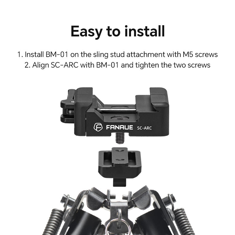 Load image into Gallery viewer, FANAUE SC-ARC Bipod Clamp Quick Release with Adapter Mount-Arca Swiss/RRS Dovetail to Picatinny for Tripod