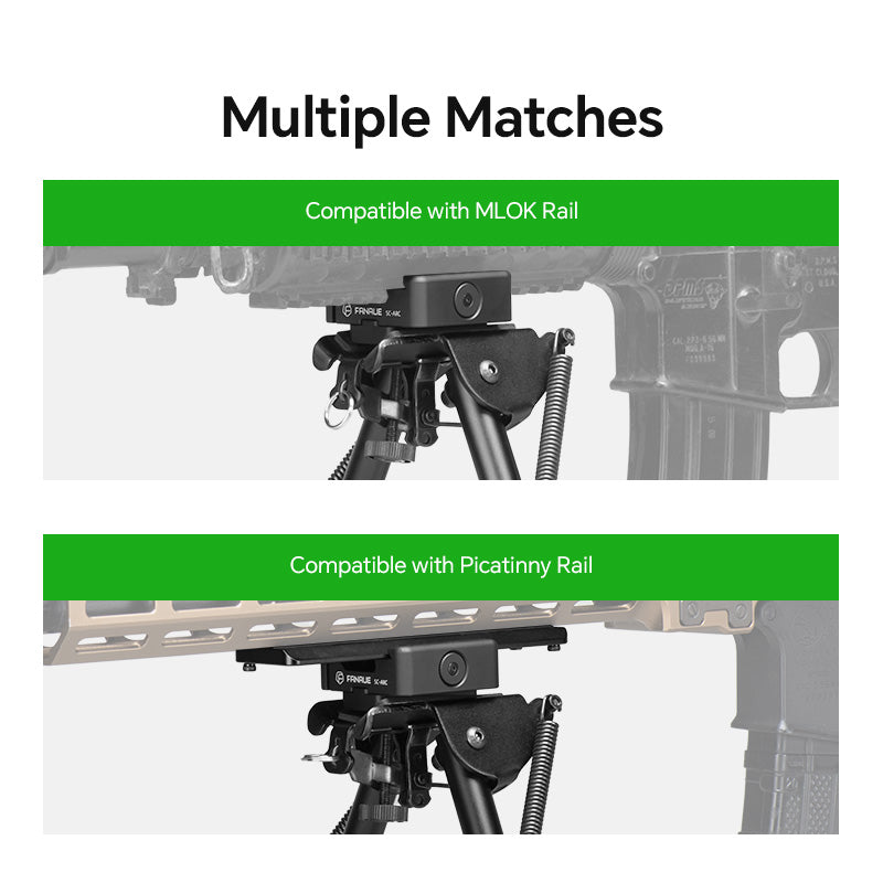 Load image into Gallery viewer, FANAUE SC-ARC Bipod Clamp Quick Release with Adapter Mount-Arca Swiss/RRS Dovetail to Picatinny for Tripod