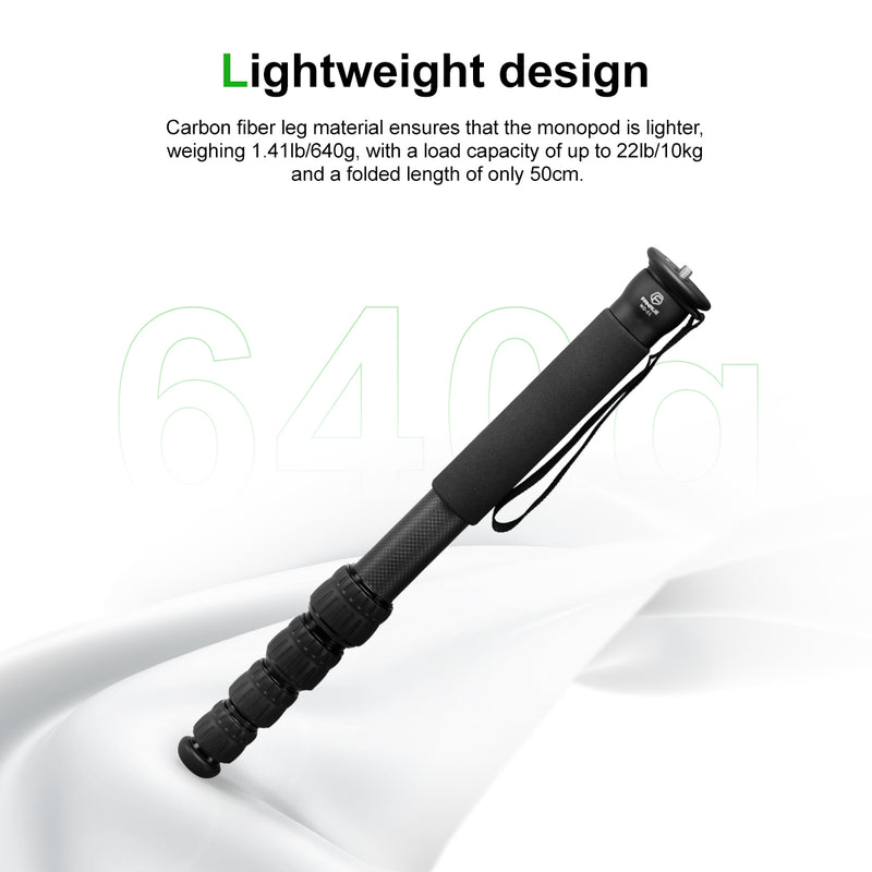 Load image into Gallery viewer, FANAUE MD-01 Monopod for Camera Carbon Fiber Portable Compact Lightweight Travel with Walking Stick Handle