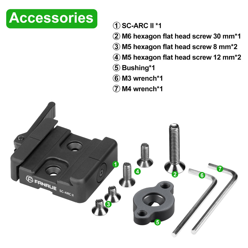 Load image into Gallery viewer, FANAUE SC-ARCⅡ ARCA-Swiss Bipod Adapter, ARCA-Swiss Quick Release, Arca Tripod Mount for Fanaue Tripod Heads