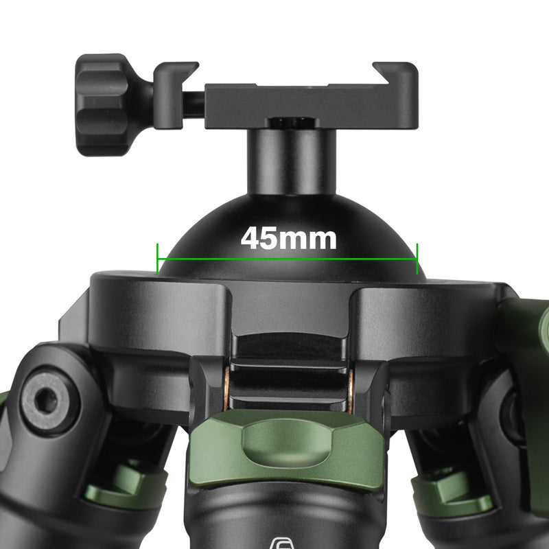 Load image into Gallery viewer, FANAUE ST-45 Carbon Fiber Tripod  With Arca Swiss quick release plate clamp with Rotating Ball Head Adapter,Load 44lb/20KG
