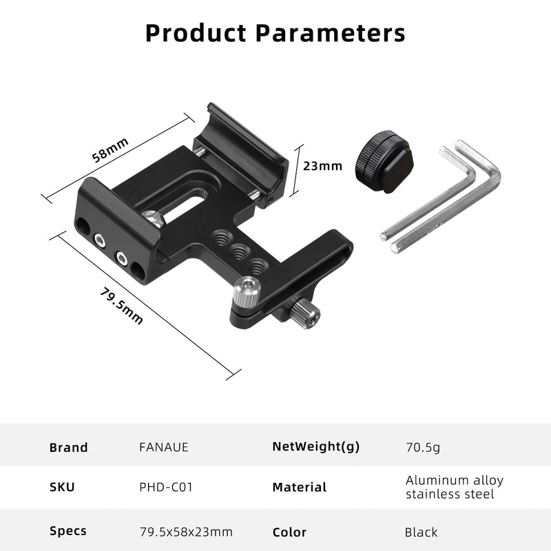 Load image into Gallery viewer, FANAUE SSD Mount Bracket SSD Holder for Samsung T5/T7 SSD, SanDisk SSD, SanDisk SSD T5/T7/T2, Compatible with SmallRig Cage for BMPCC 6K Pro - 3272