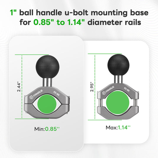 FANAUE CPC-05T Motorcycle phone mount compatible with 1-inch ball