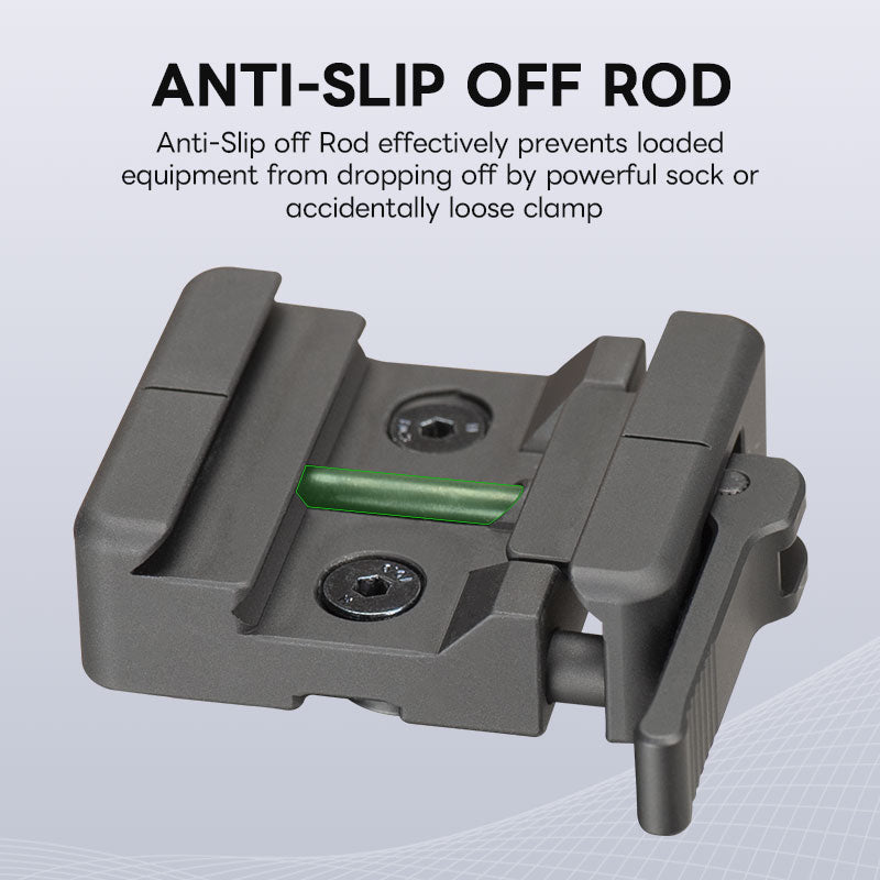 Load image into Gallery viewer, FANAUE SC-ARC Bipod Clamp Quick Release Lever-Release Arca Swiss RRS Mount Dovetail to Picatinny Adapter for monopods & bipods Hunting Tripod