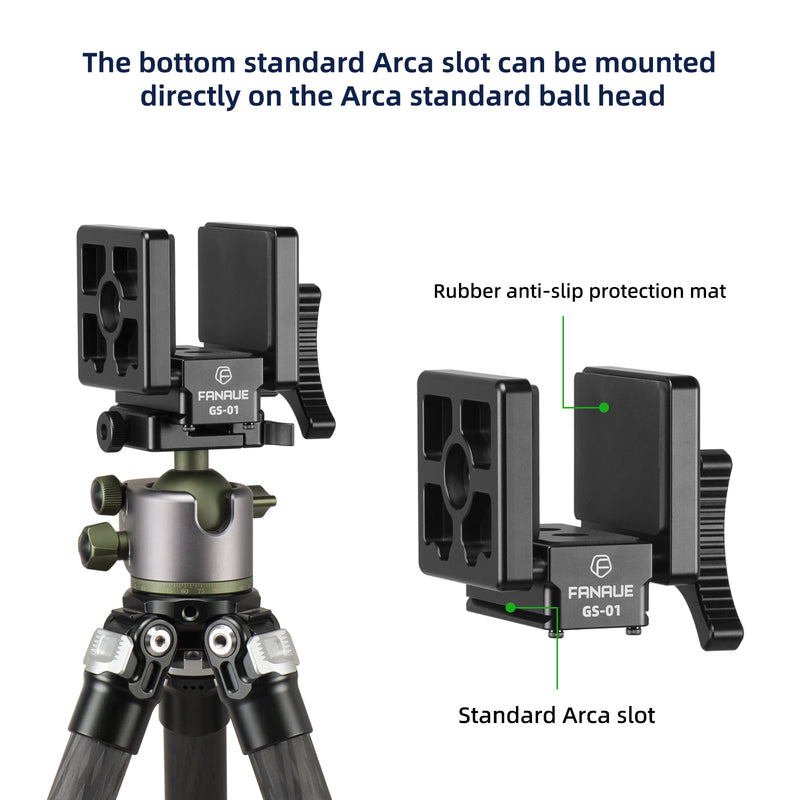 Load image into Gallery viewer, FANAUE GS-01 Arca Swiss Hunting Tripod Clamp with Quick Release Plate for Enhanced Accuracy in Hunting and Shooting