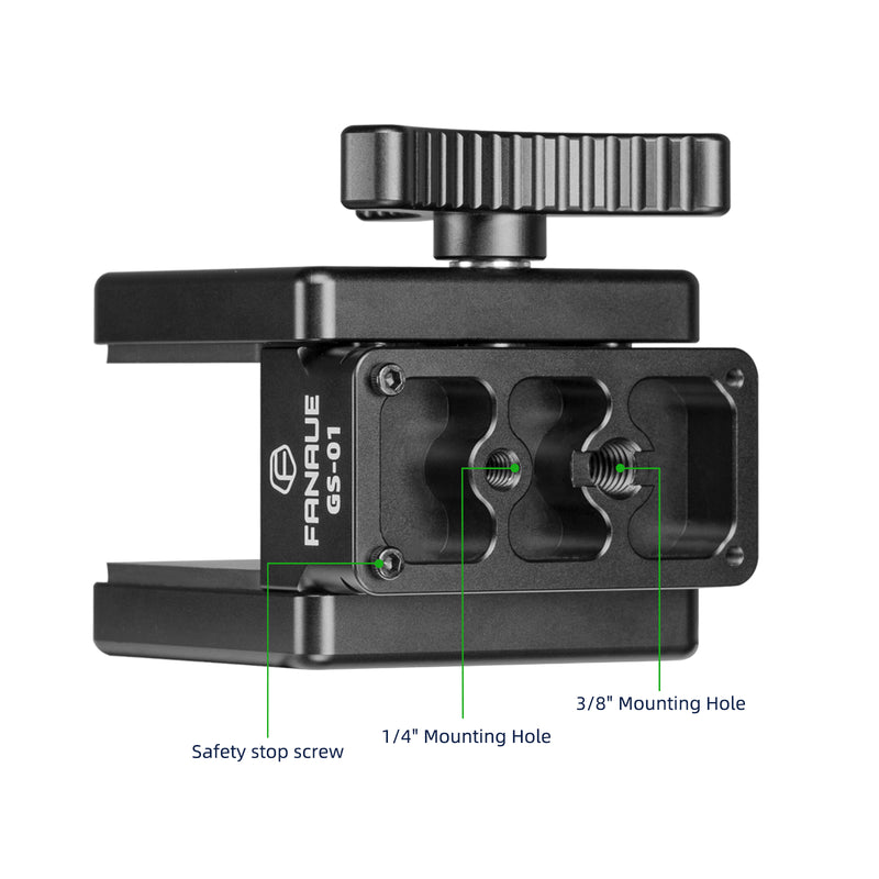 Load image into Gallery viewer, FANAUE GS-01 Arca Swiss Hunting Tripod Clamp with Quick Release Plate for Enhanced Accuracy in Hunting and Shooting