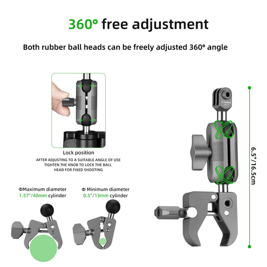 FANAUE CC-04 Strong Rod Clamp with DA-60 Double Socket Arm