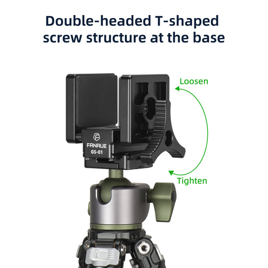 FANAUE GS-01 Arca Swiss Hunting Tripod Clamp with Quick Release Plate for Enhanced Accuracy in Hunting and Shooting