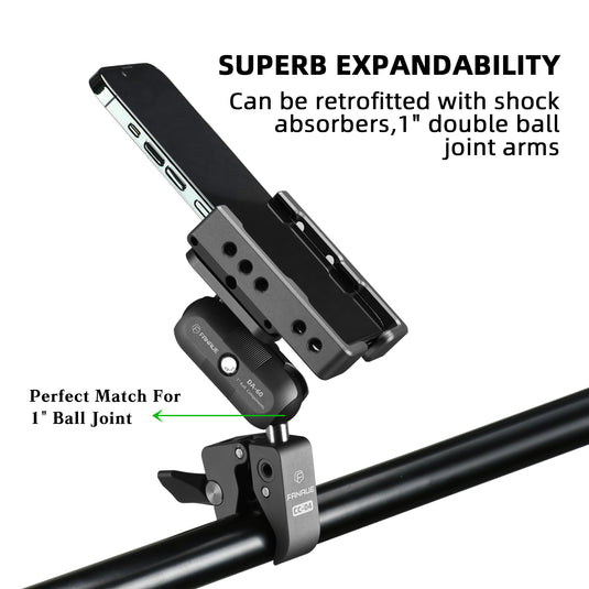 FANAUE CC-04 Strong rod Clamp with Detachable 1" Ball Head