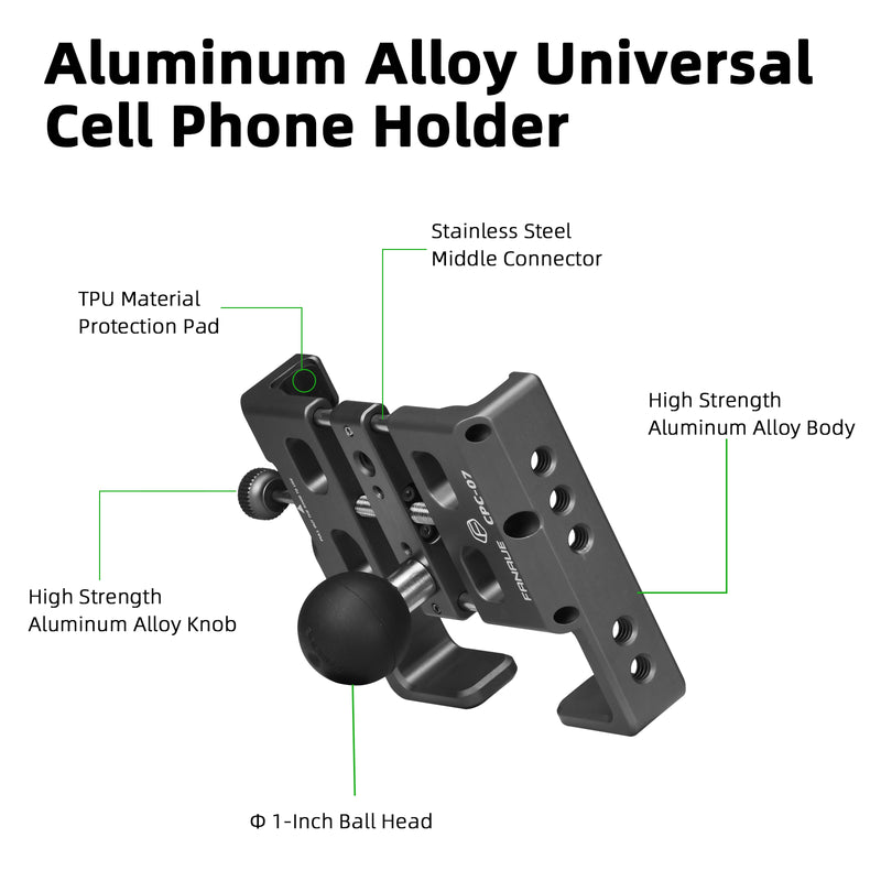 Load image into Gallery viewer, FANAUE CPC-07 Smartphone Holder with Detachable 1" Ball Head