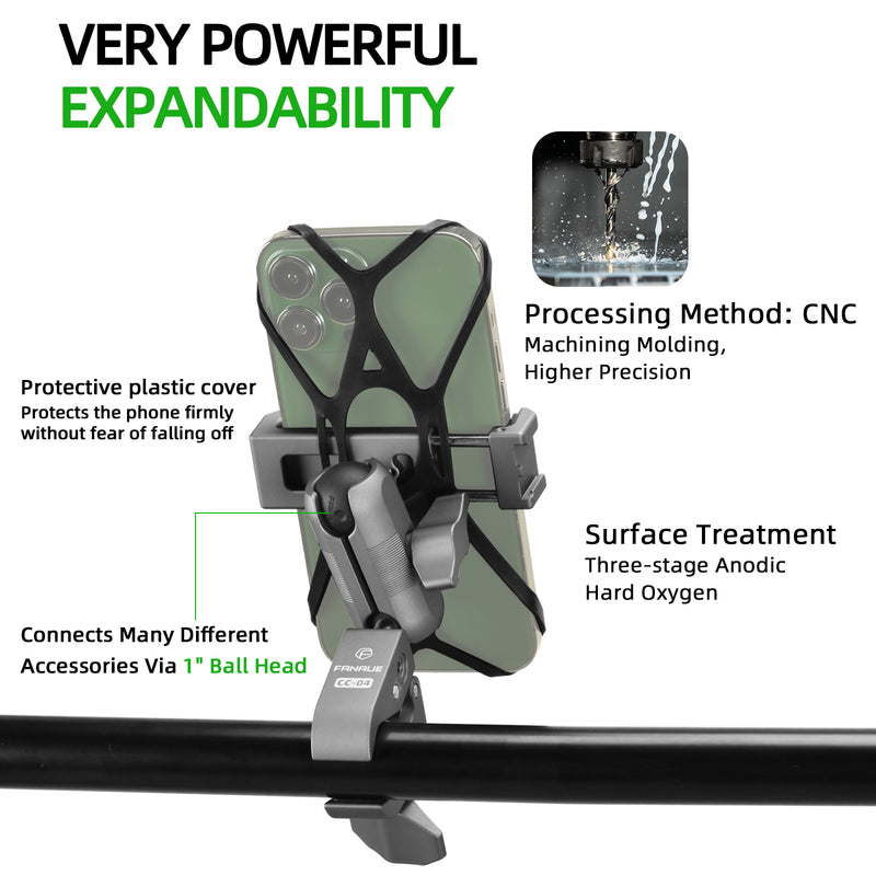 Load image into Gallery viewer, FANAUE CPC-08 Motorcycle Phone Mount with High-Speed Secure Lock