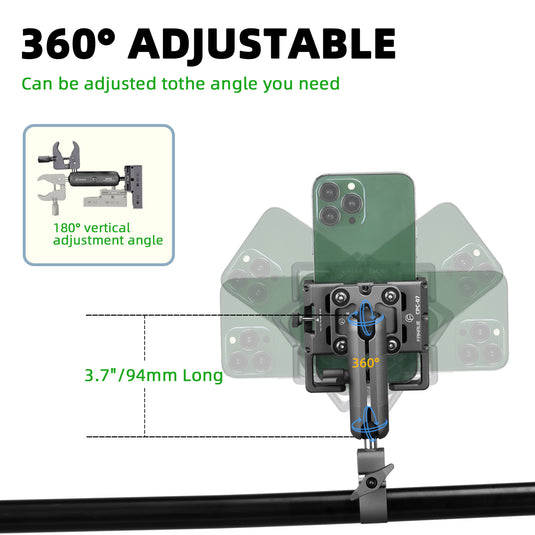 FANAUE 360 Rotation Shock Absorber Universal Motorbike Phone Mount