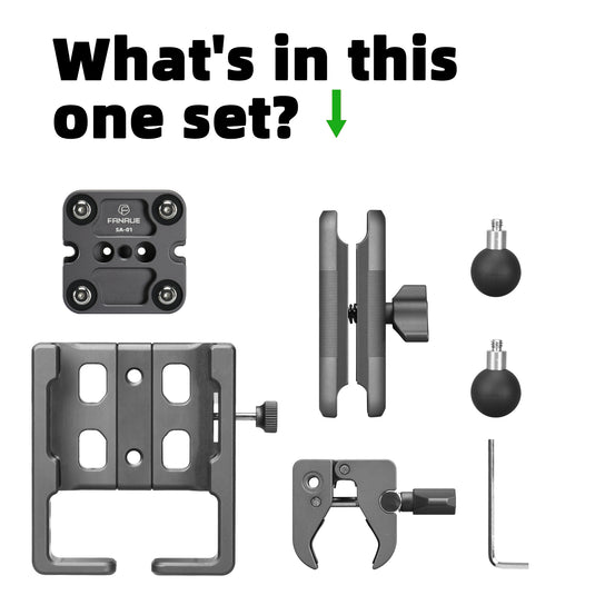 FANAUE 360 Rotation Shock Absorber Universal Motorbike Phone Mount